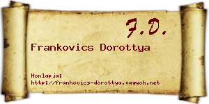 Frankovics Dorottya névjegykártya